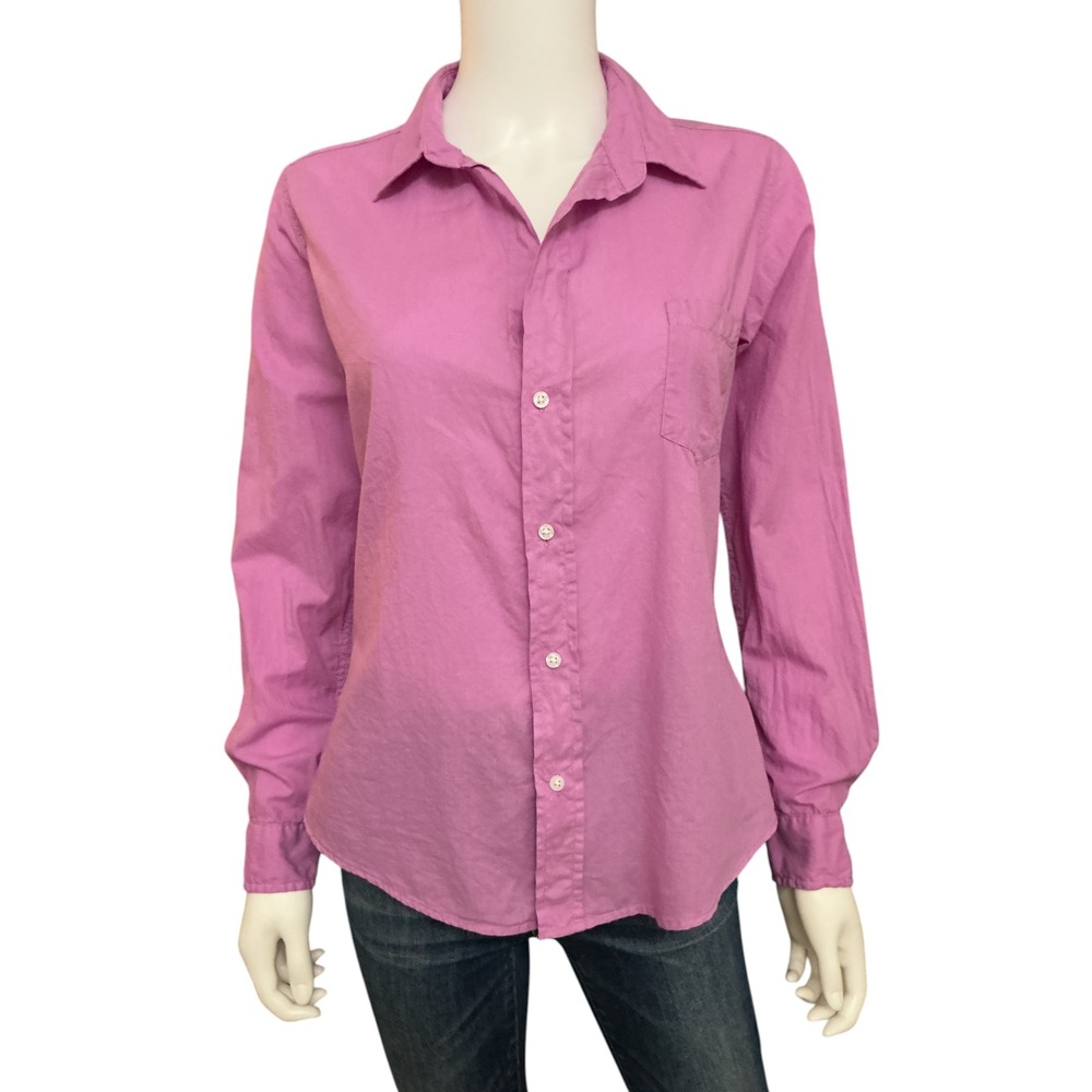 Frank & Eileen The Barry Button Down Shirt S Mauve Pink Organic Cotton Coastal